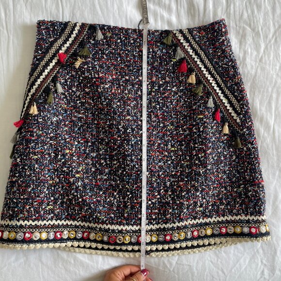 Zara Tweed Knit Multicolor Skirt (sz M) - Picture 8 of 8